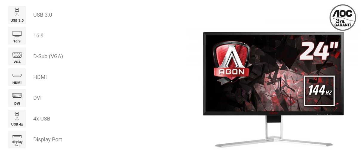 Aoc on sale agon ag241qx